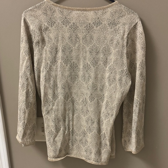 NEXT 90’s vintage shimmering Beige Knit Top - Picture 4 of 7